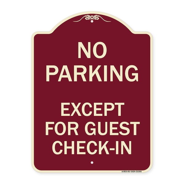 Parking Reserved for Guests Only Heavy-Gauge Aluminum Architectural Sign, 24" x 18", BU-1824-23386